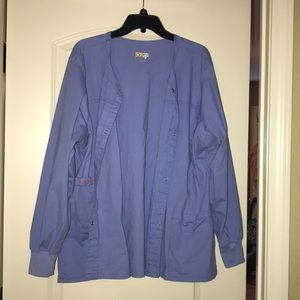 Cell Blue scrub jacket. Size 2x
